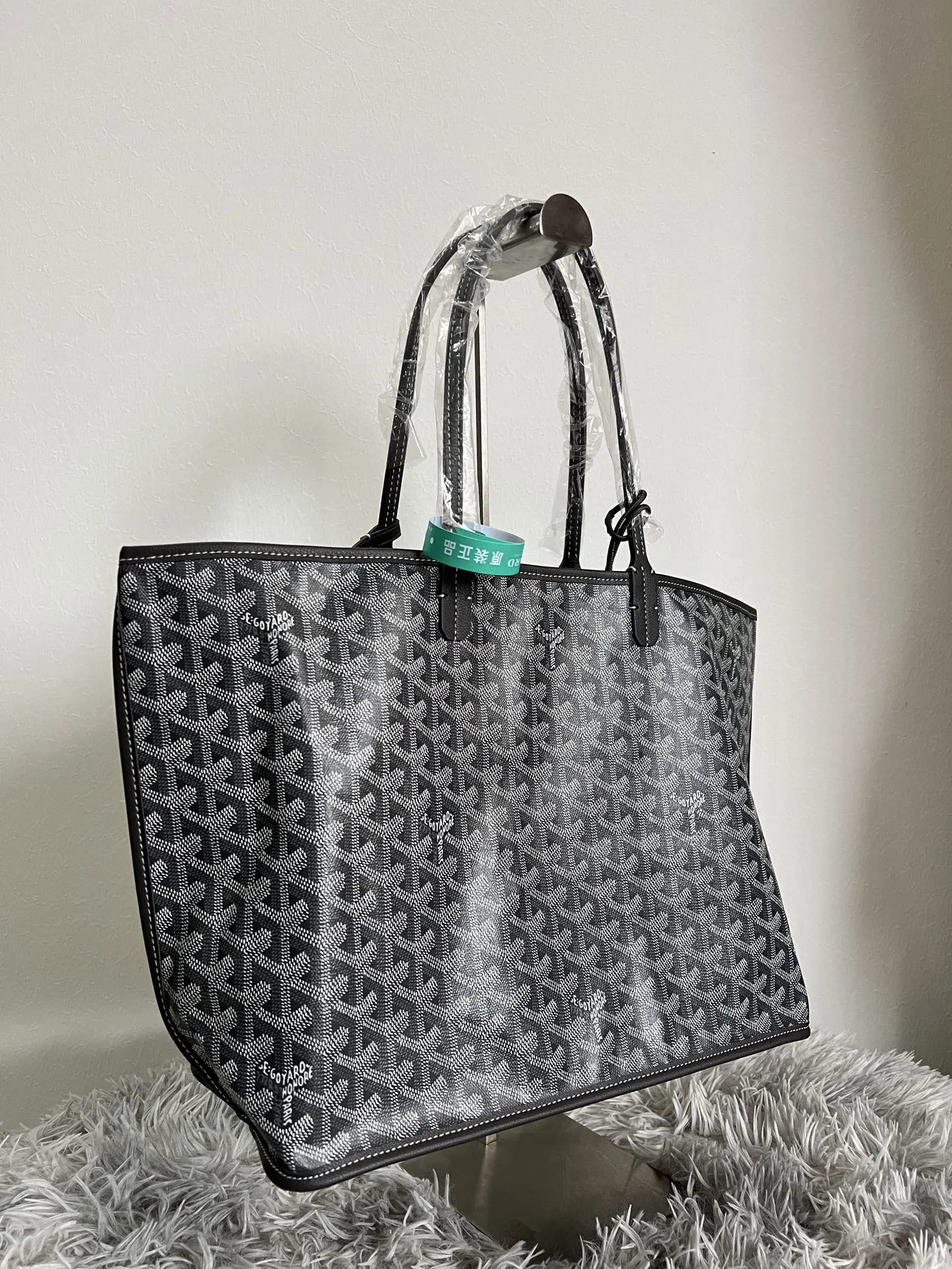 Goyard Gray Tote Bag Leather