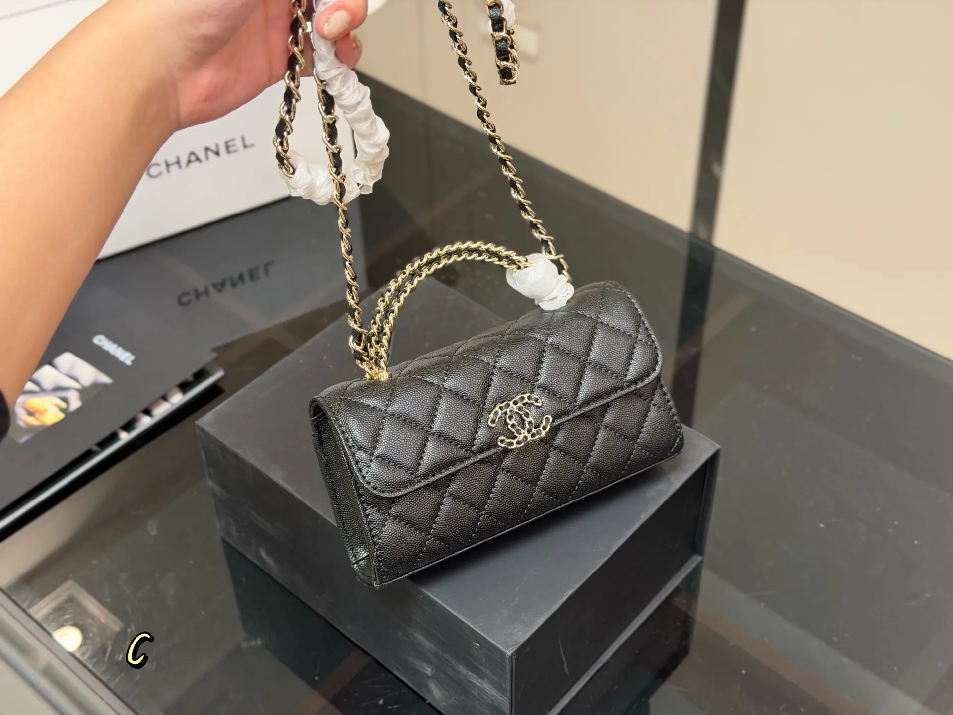 CHANEL Kelly 牛皮 手提包 通勤手提款