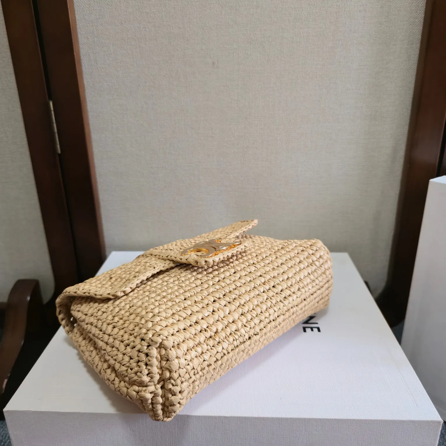 Celine Triomphe 金色 小牛皮 链条包 精致链条款