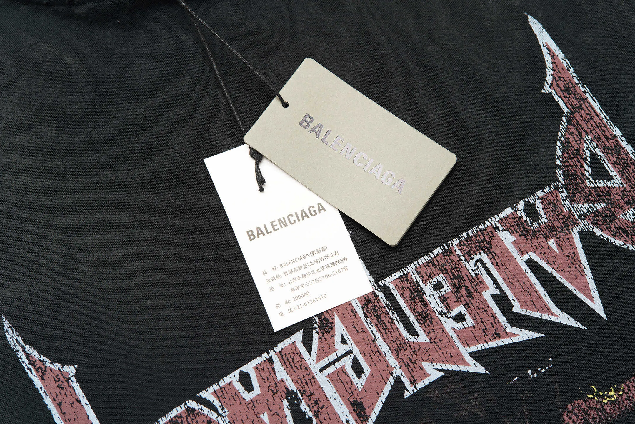 Balenciaga 黑色 短袖T恤 街头休闲款