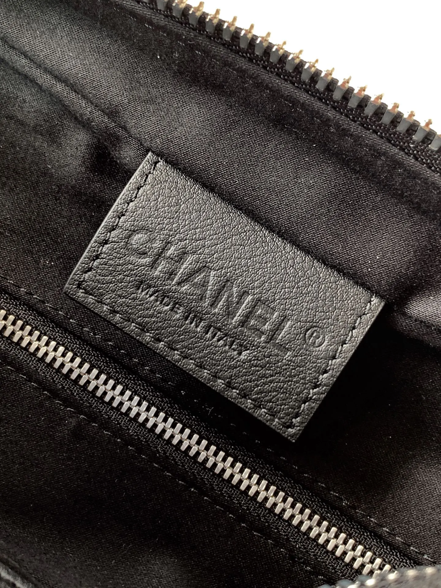 Chanel Black Beige Hobo Shoulder Bag Vintage Canvas