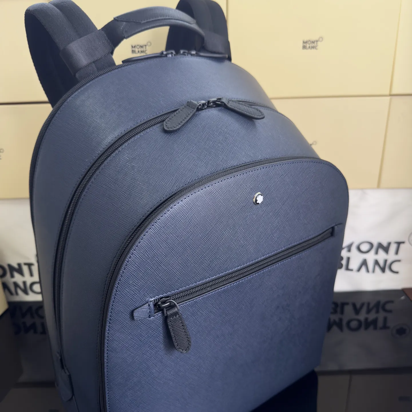 Blue Backpack Leather
