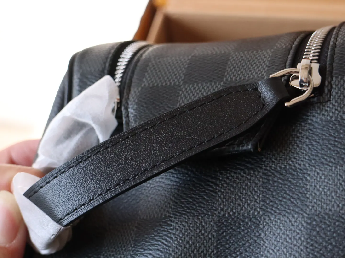 Monogram Cosmetic Pouch Leather