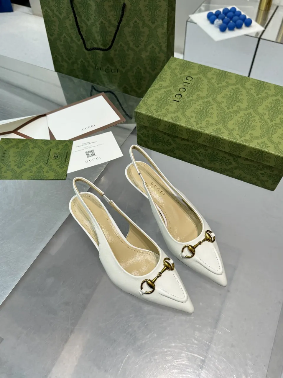 Gucci Slingback 尖头高跟鞋 通勤