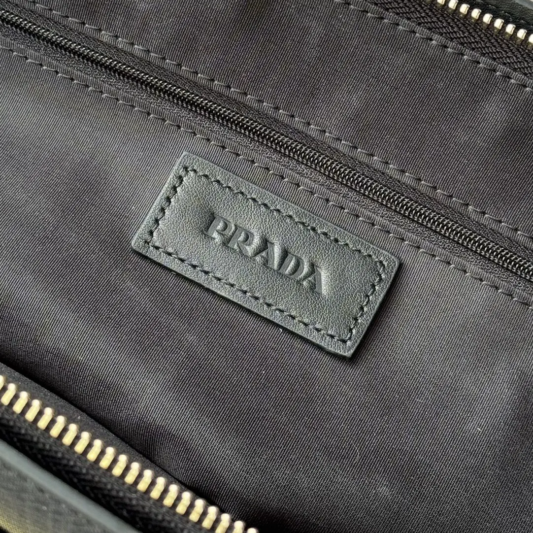 Prada Black Briefcase Business Commuter Leather