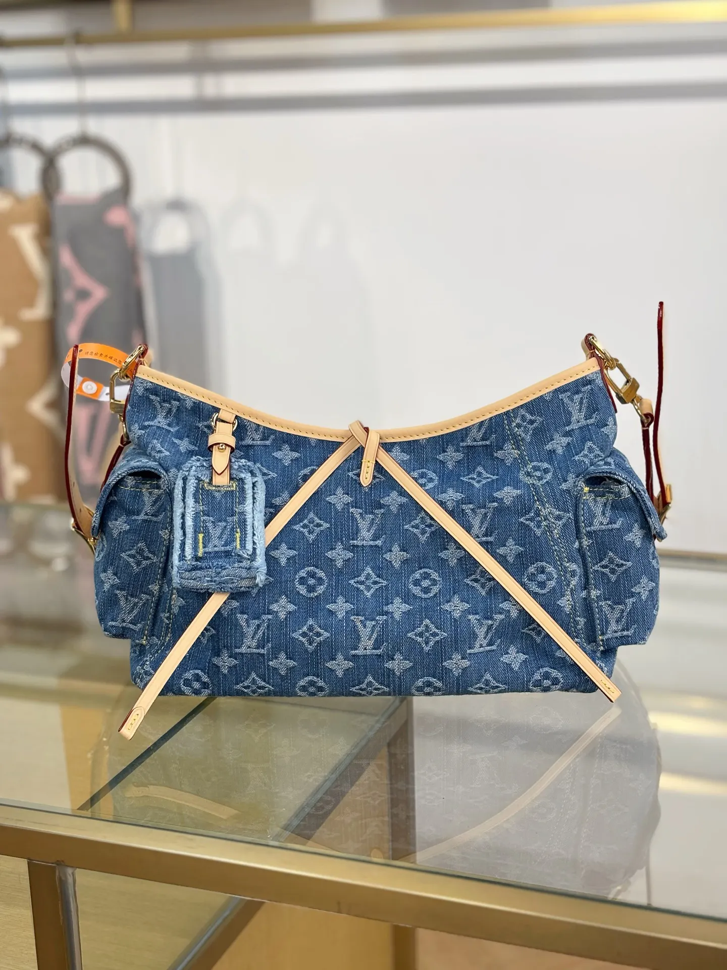 CarryAll 藍色 CARG 腋下包 復古腋下背款