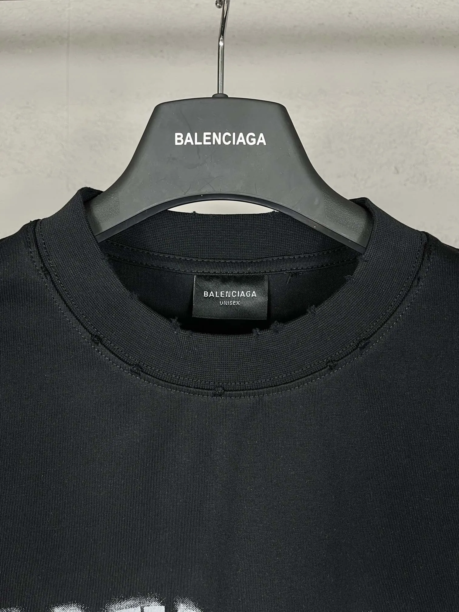 Balenciaga 黑色 純棉 Logo 短袖T恤 宽松休閒(數字3) Balenciaga 黑色 純棉 Logo 短袖T恤 宽松休閒(數字3)