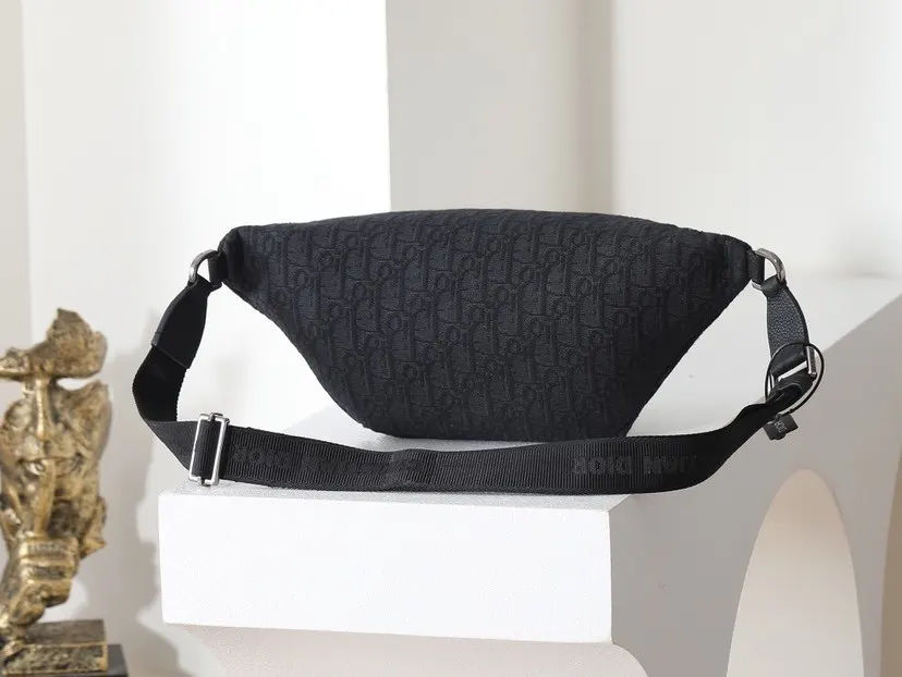 Black Organizer Pouch Travel Leather