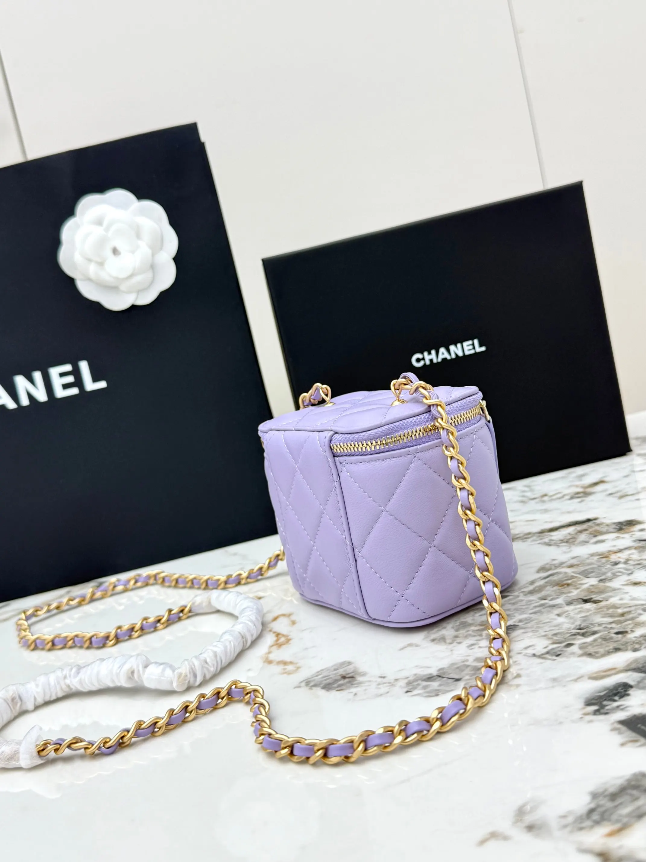 CHANEL 金色 羊皮 鏈條包 精致鏈條款