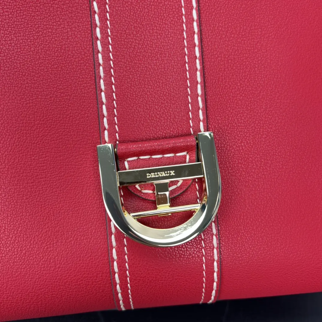 Delvaux 焦糖色 小牛皮 手提包 通勤手提款