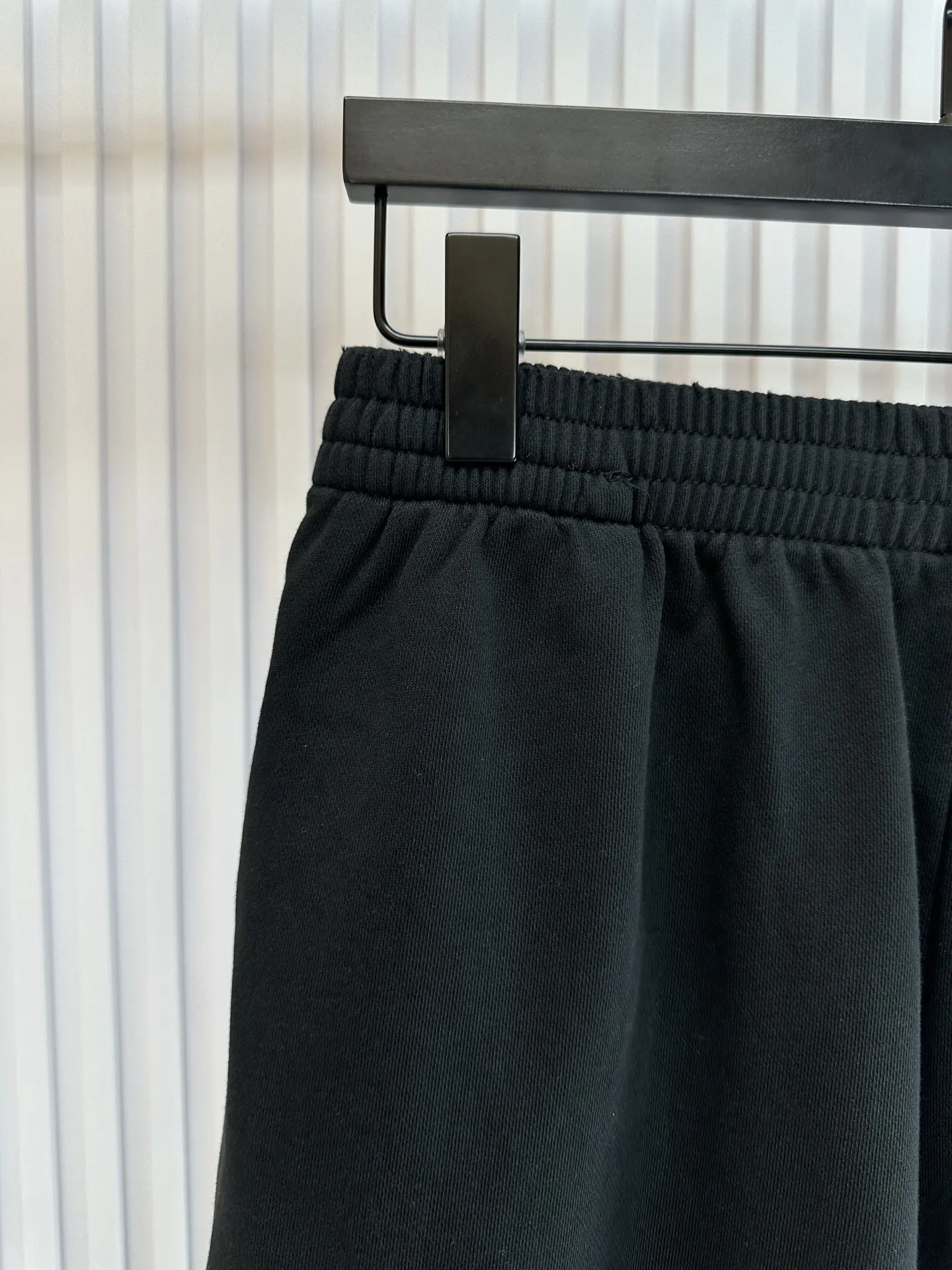 Balenciaga Black Cotton Shorts Loose