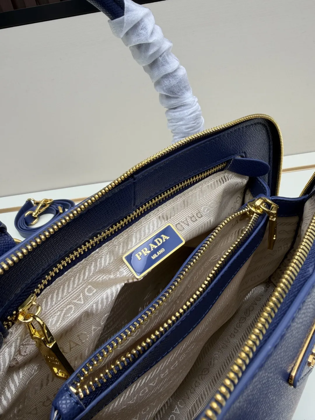 Prada Top Handle Bag Commuter Leather