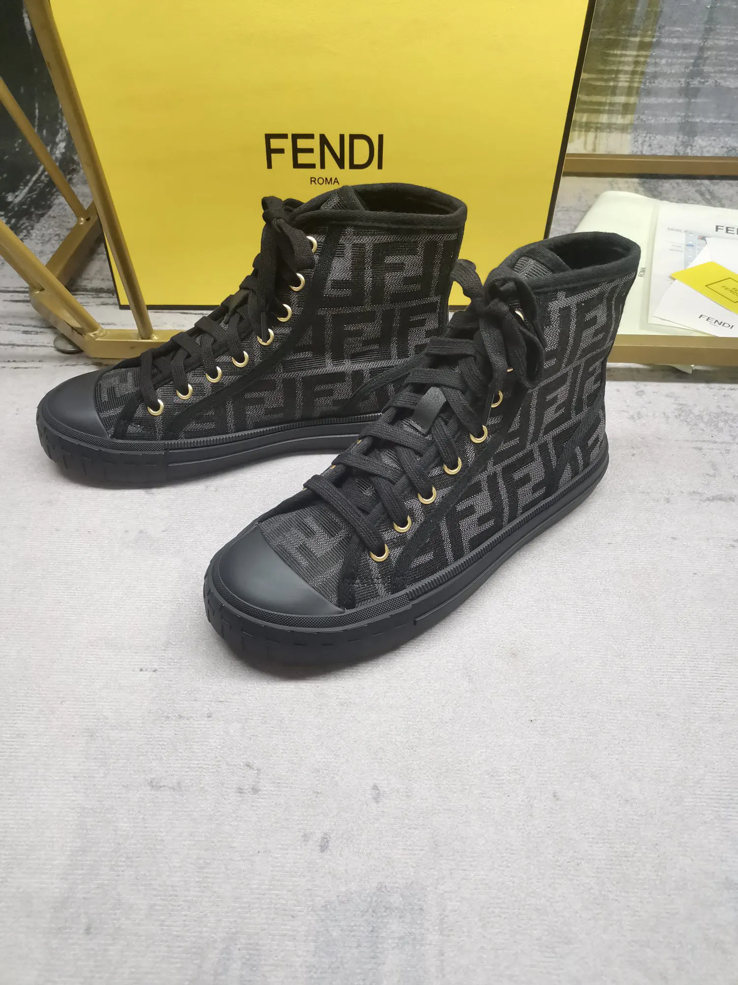 Fendi Monogram Sneakers Casual Versatile Style Image 4 Fendi Monogram Sneakers Casual Versatile Style Image 4