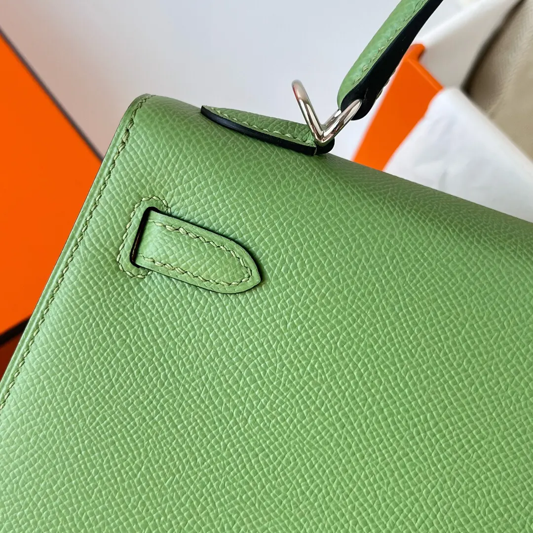 Hermès Kelly 牛油果绿 Epsom掌纹牛皮 手提包 25cm