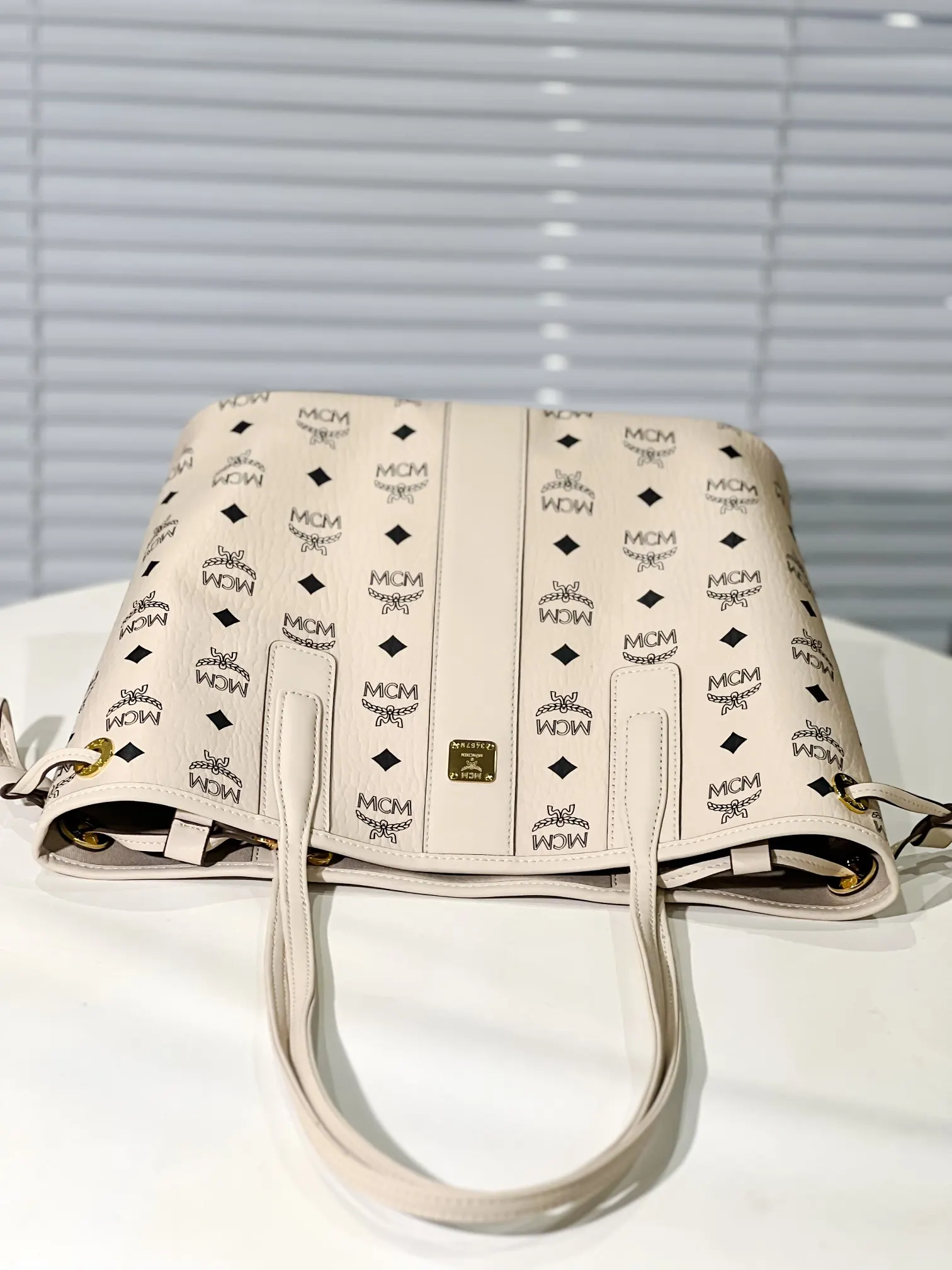 Beige Backpack Canvas