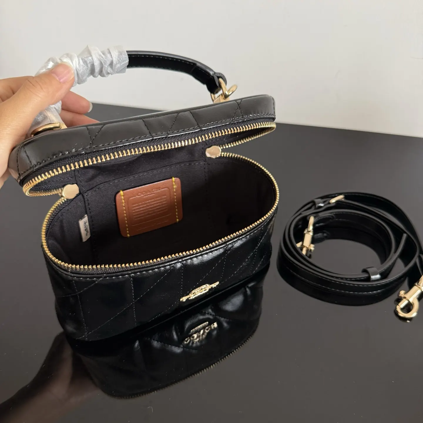 Coach 皮革 Originals 包 的材质选 化妝包 便携收納款