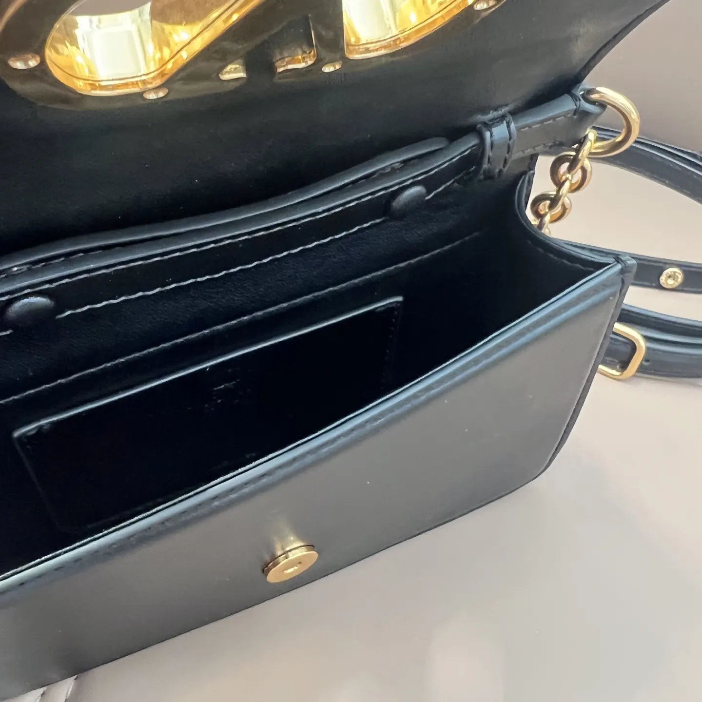 Gold Chain Bag Leather