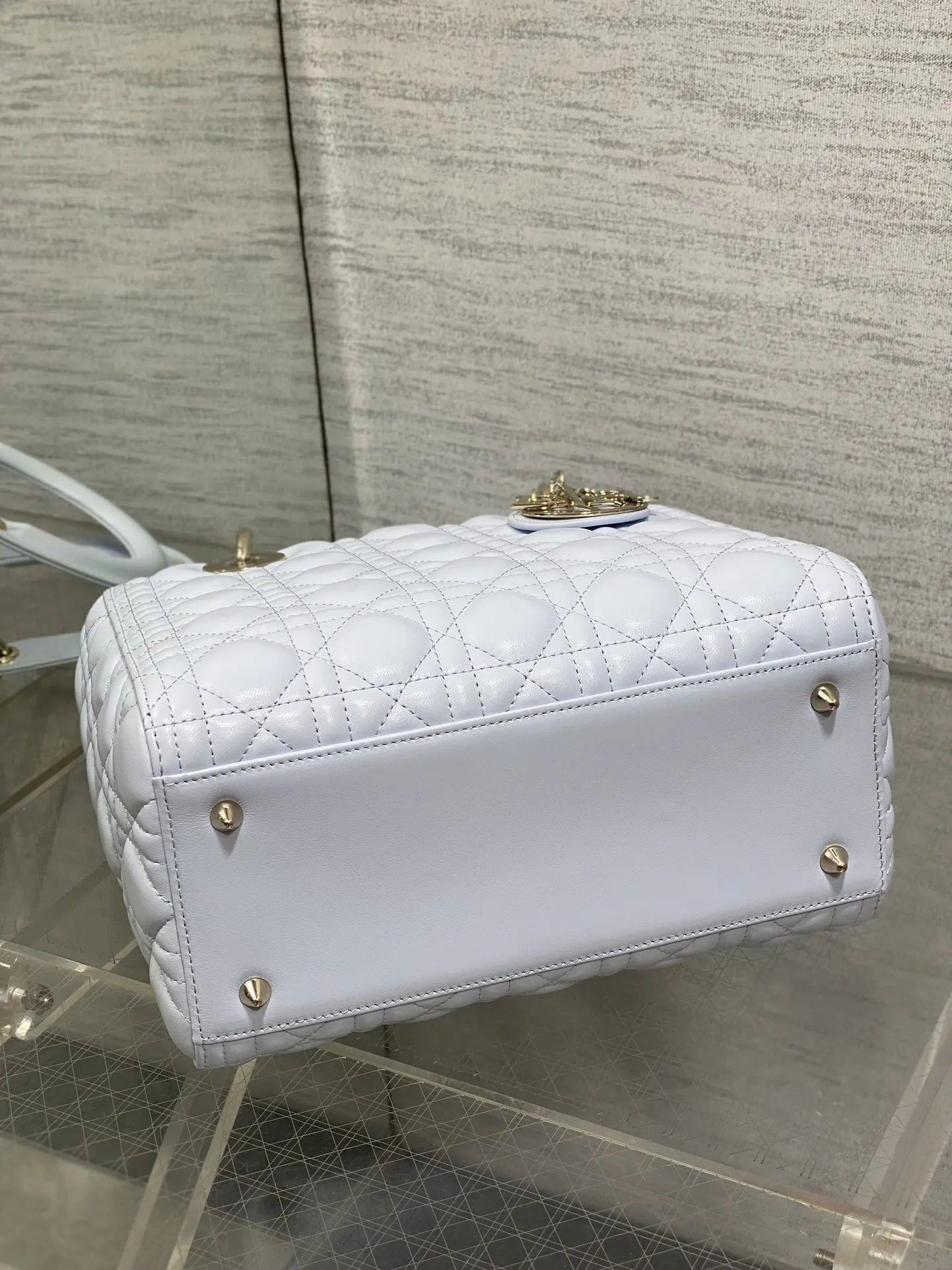 Dior Glacier Blue Sheepskin Bag Top Handle Image 8 Dior Glacier Blue Sheepskin Bag Top Handle Image 8