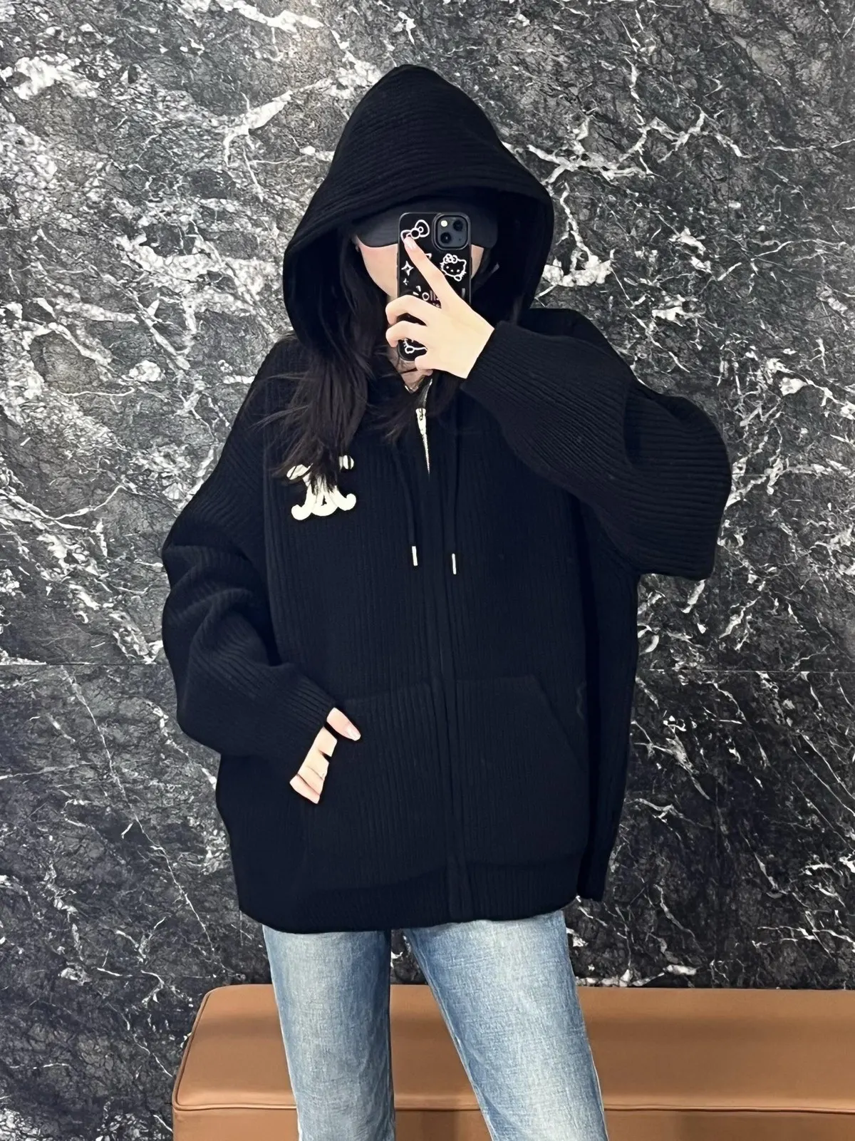 Celine Black Embroidery Wool Jacket Commuter Casual Style Image 9 Celine Black Embroidery Wool Jacket Commuter Casual Style Image 9
