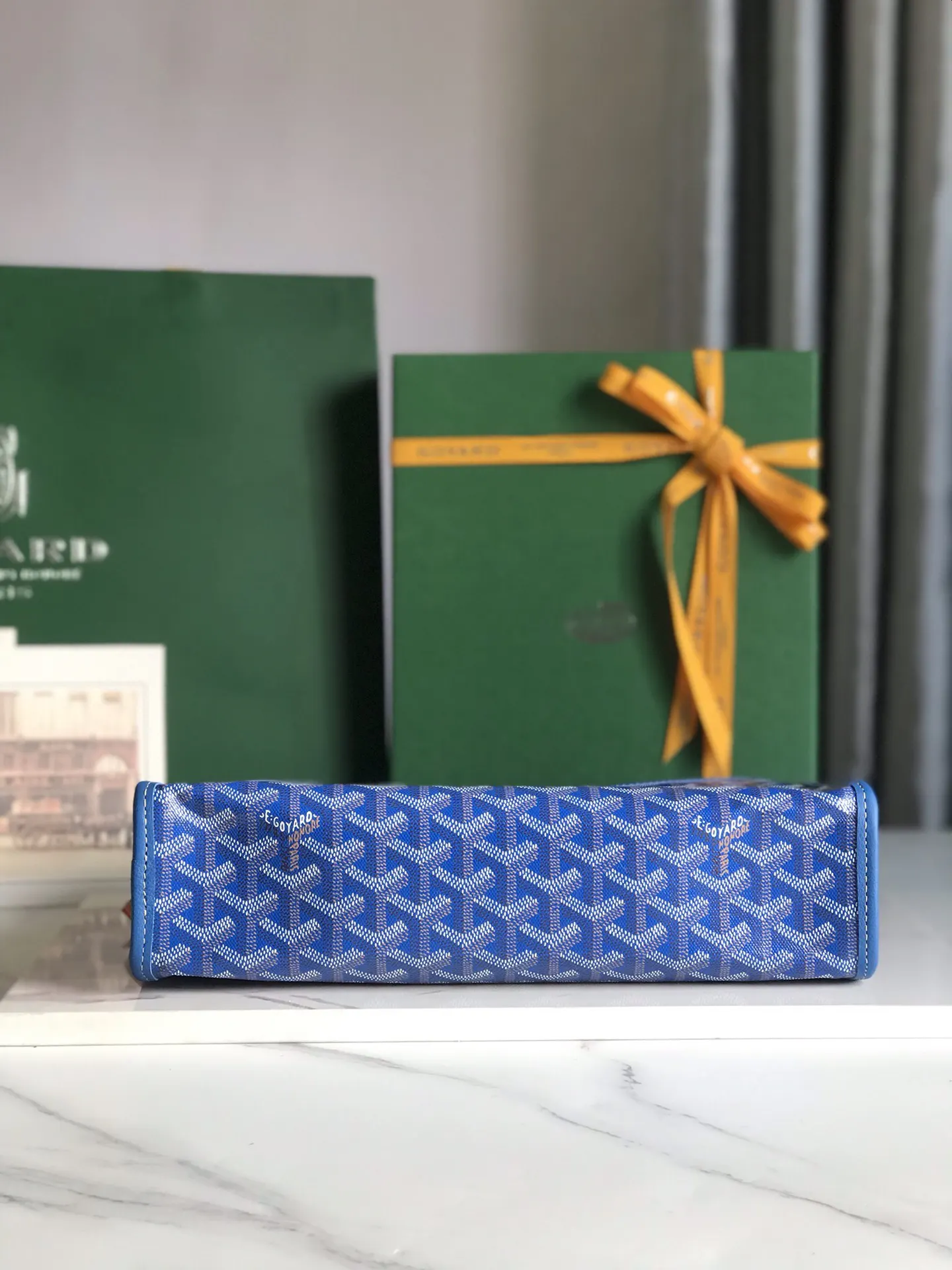 Goyard Yellow Clutch Bag Leather