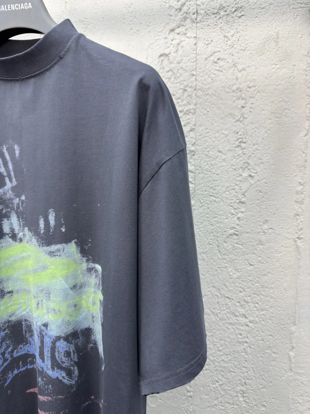 Balenciaga Black Cotton Short Sleeve T-Shirt Street