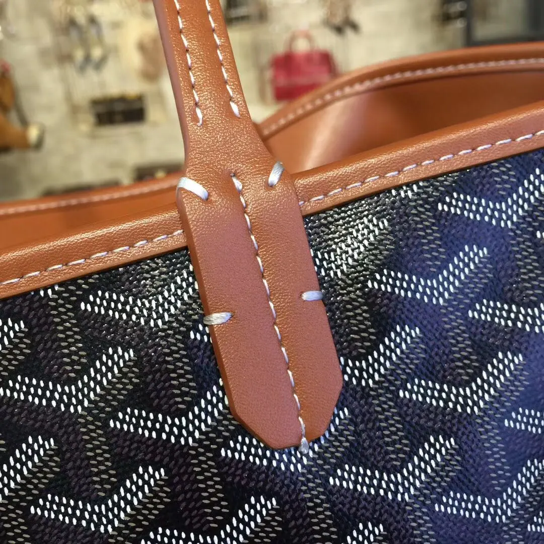 Goyard 戈雅 双面可用 充满法式优雅 订制Y字母涂鸦料 皮轻 旅行袋 大容量旅行款