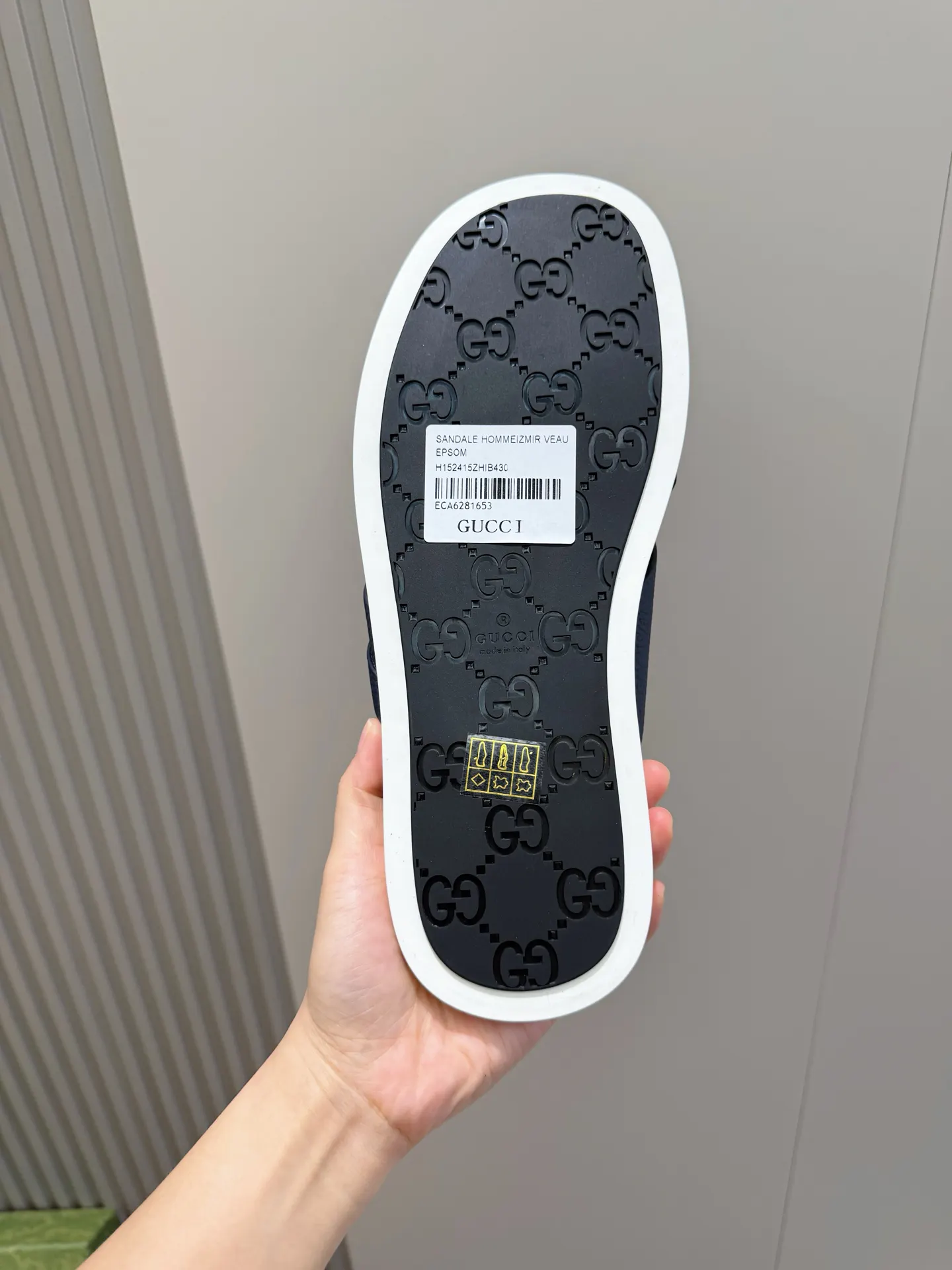 Gucci 白色/蓝色 拖鞋