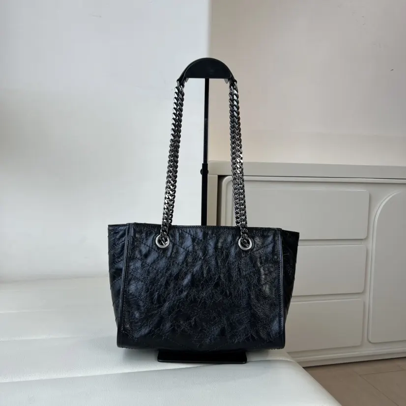 Silver Chain Bag Leather