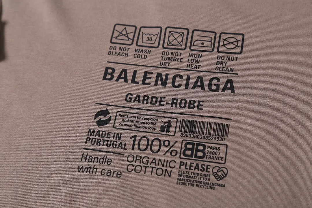 Balenciaga Blcg Black Cotton Short Sleeve T-Shirt Street