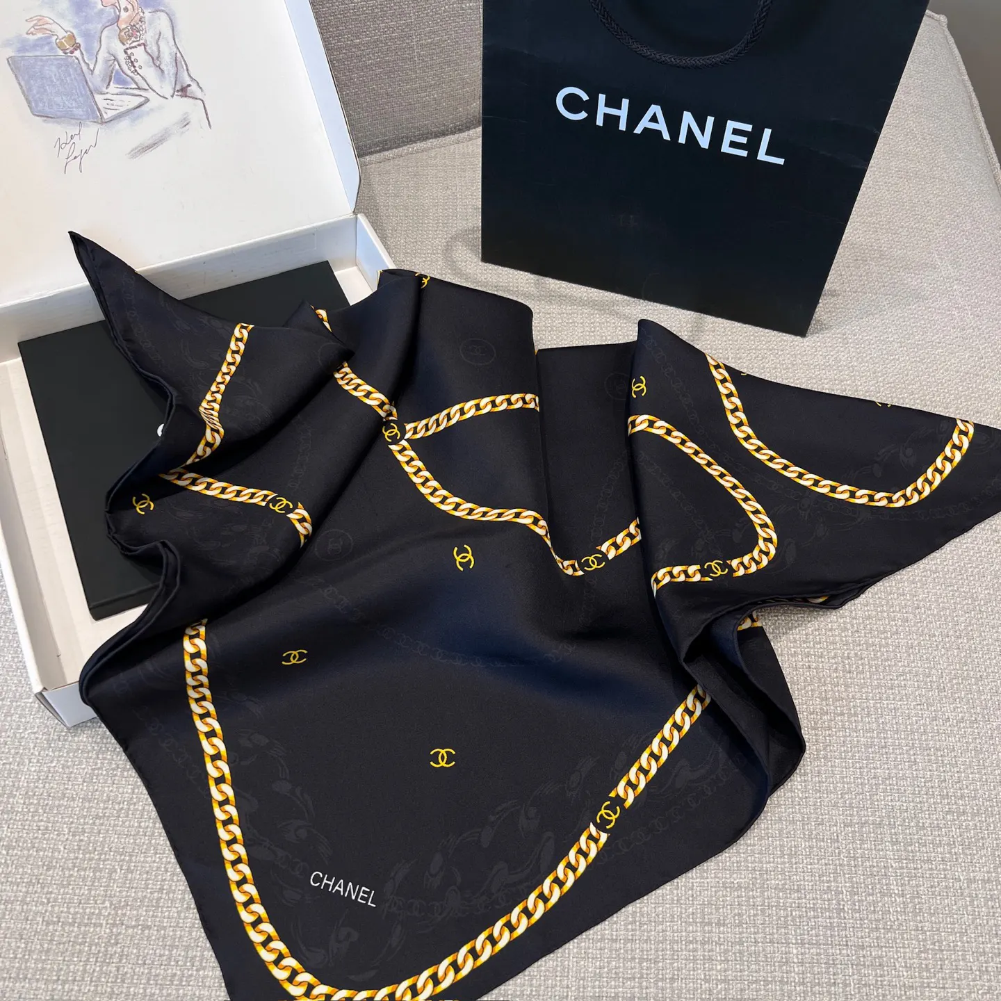 Chanel Gold Scarf