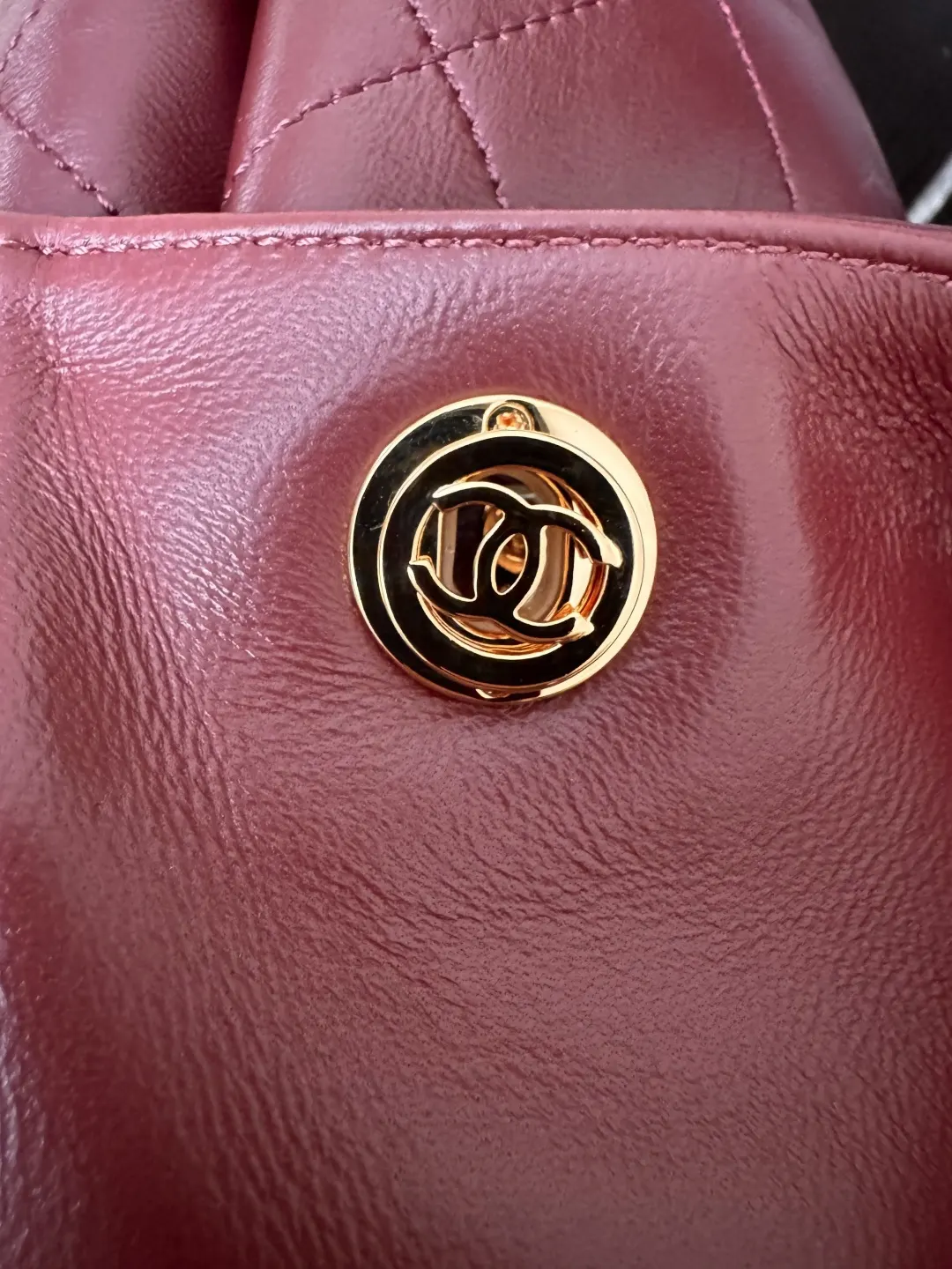 CHANEL 酒紅 羊皮 托特包 大容量托特款
