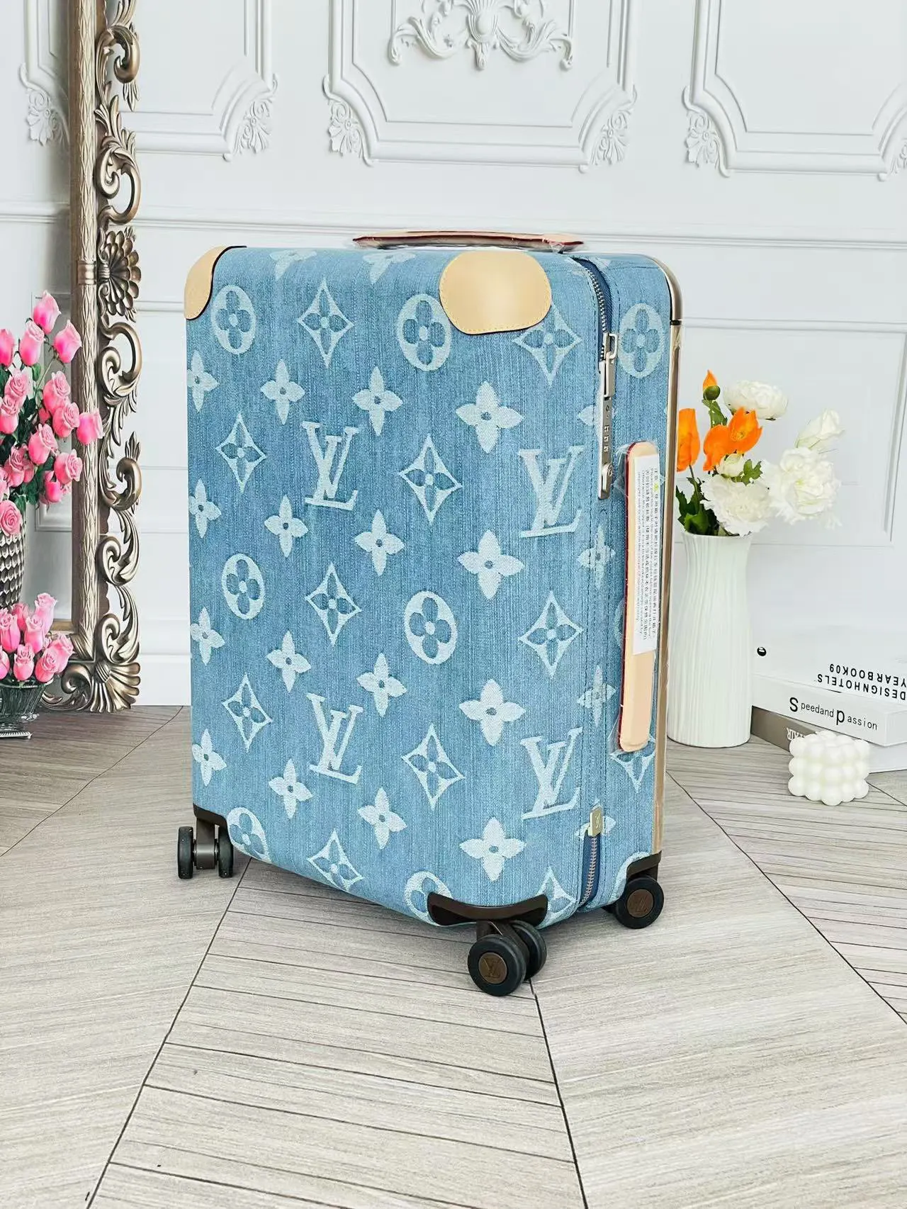 LV 老花 帆布 行李箱 旅行拉杆款 輕便出行款