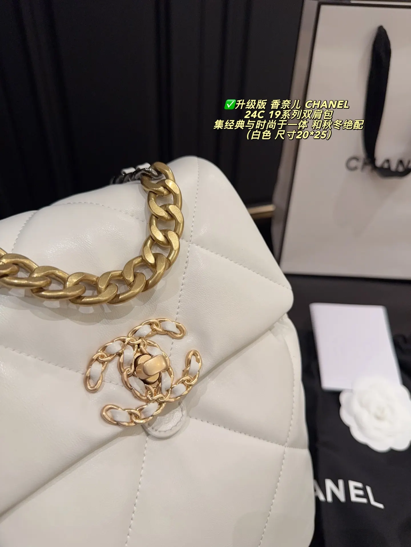 Chanel Black Gold Backpack