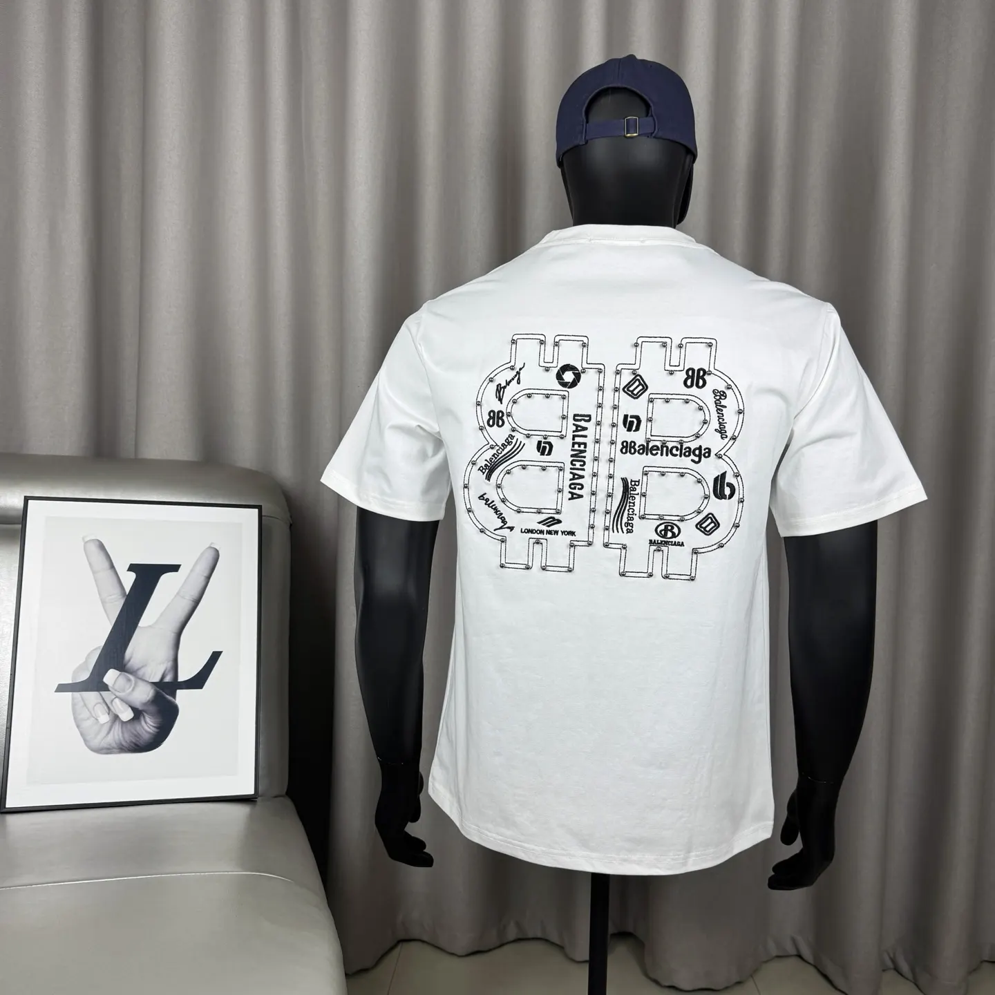 Balenciaga 黑色 純棉 Logo 短袖T恤(數字2) Balenciaga 黑色 純棉 Logo 短袖T恤(數字2)