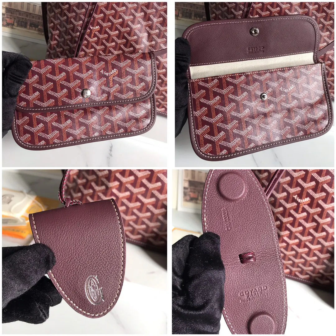 Goyard 白色 深藍 小牛皮 托特包 大容量托特款