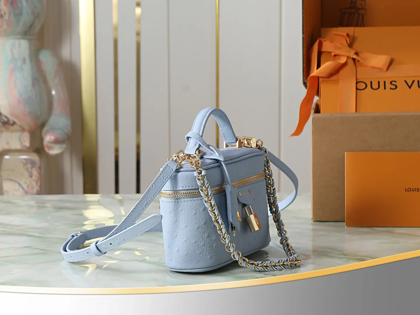 Louis Vuitton Blue Cosmetic Pouch