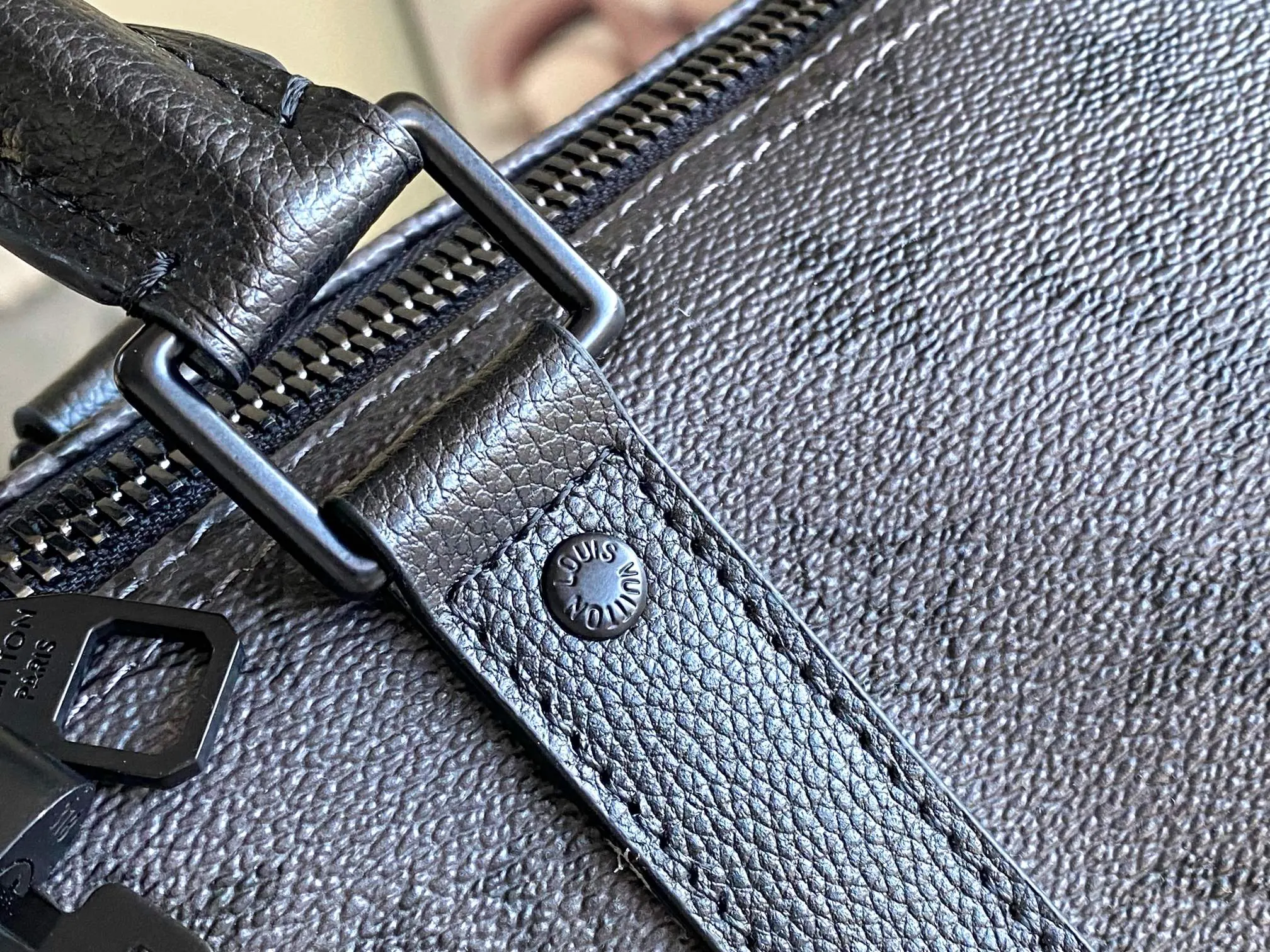 Keepall 灰色 牛皮 旅行袋 大容量旅行款