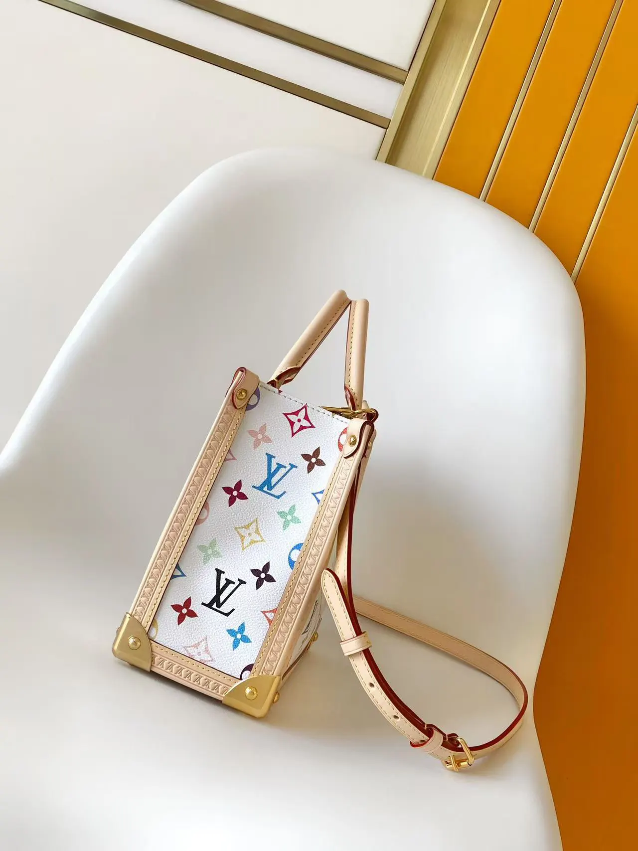 LV 牛皮 手提包 通勤手提款