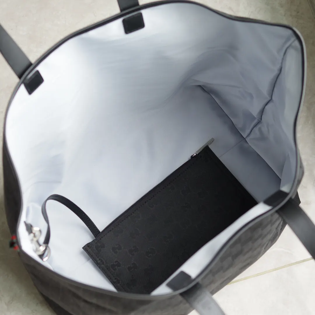 Gucci Black White Tote Bag