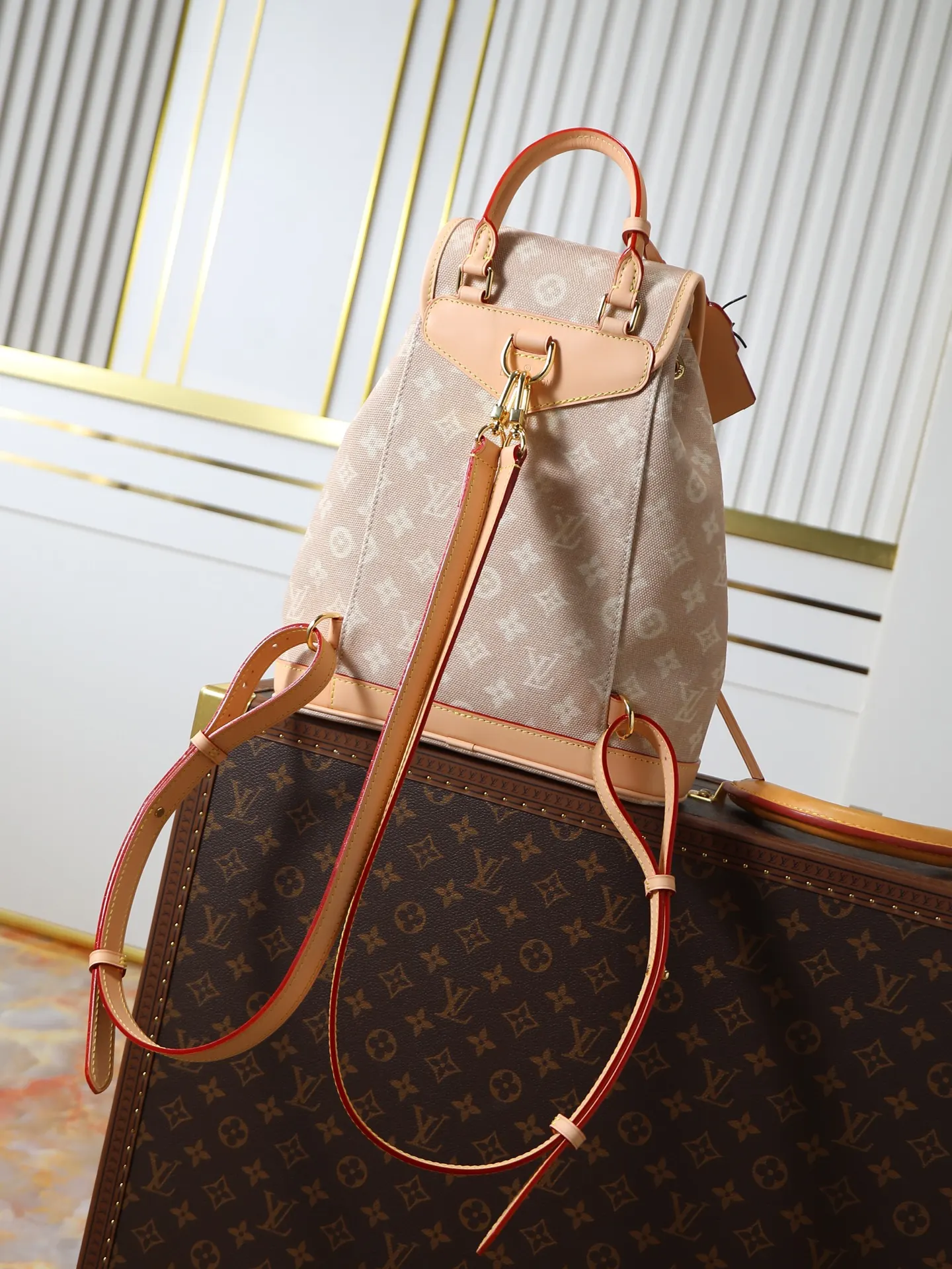 LV 帆布 雙肩包 实用雙肩款