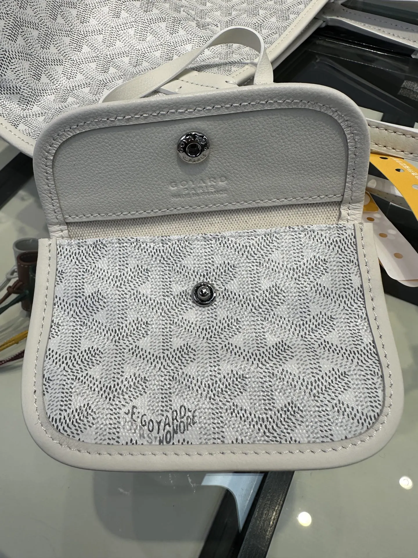 Goyard White Tote Bag Leather Image 9 Goyard White Tote Bag Leather Image 9