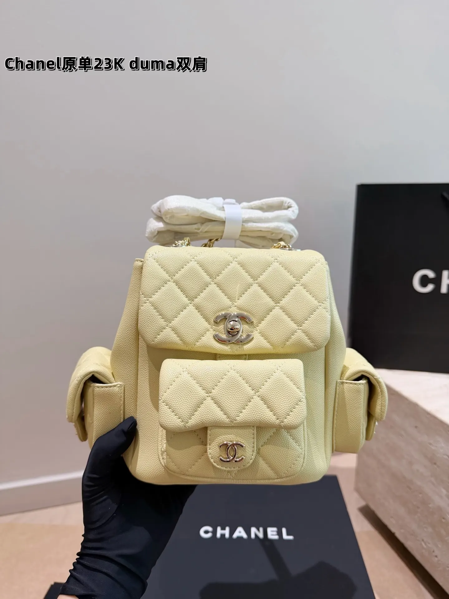 CHANEL 皮革 双盒 Duma雙肩包 質感满分又耐用 实用雙肩款