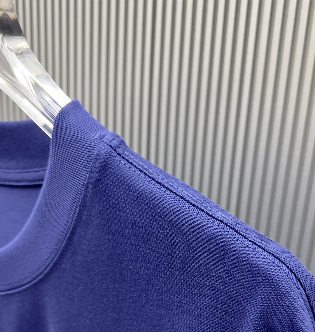 Dior 蓝色字母短袖T恤 休闲宽松款