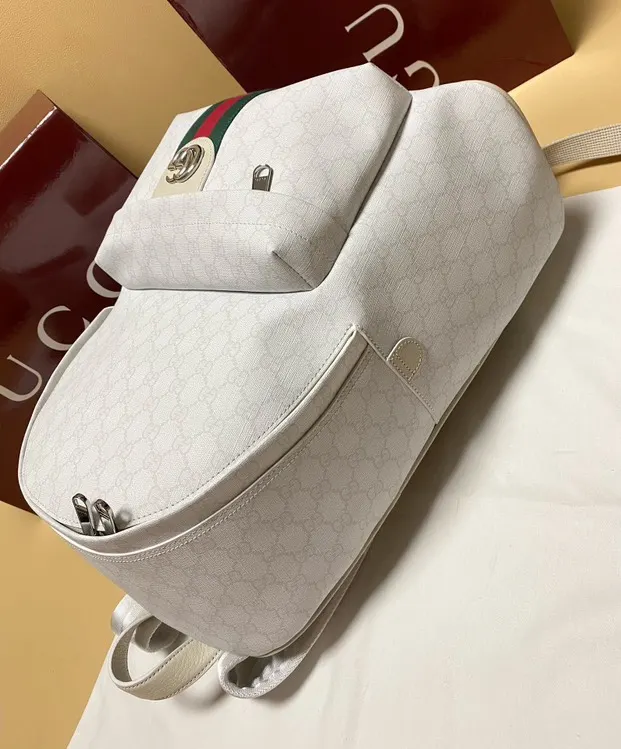 Gucci 白色 Ophidia雙肩包 尺寸 实用雙肩款