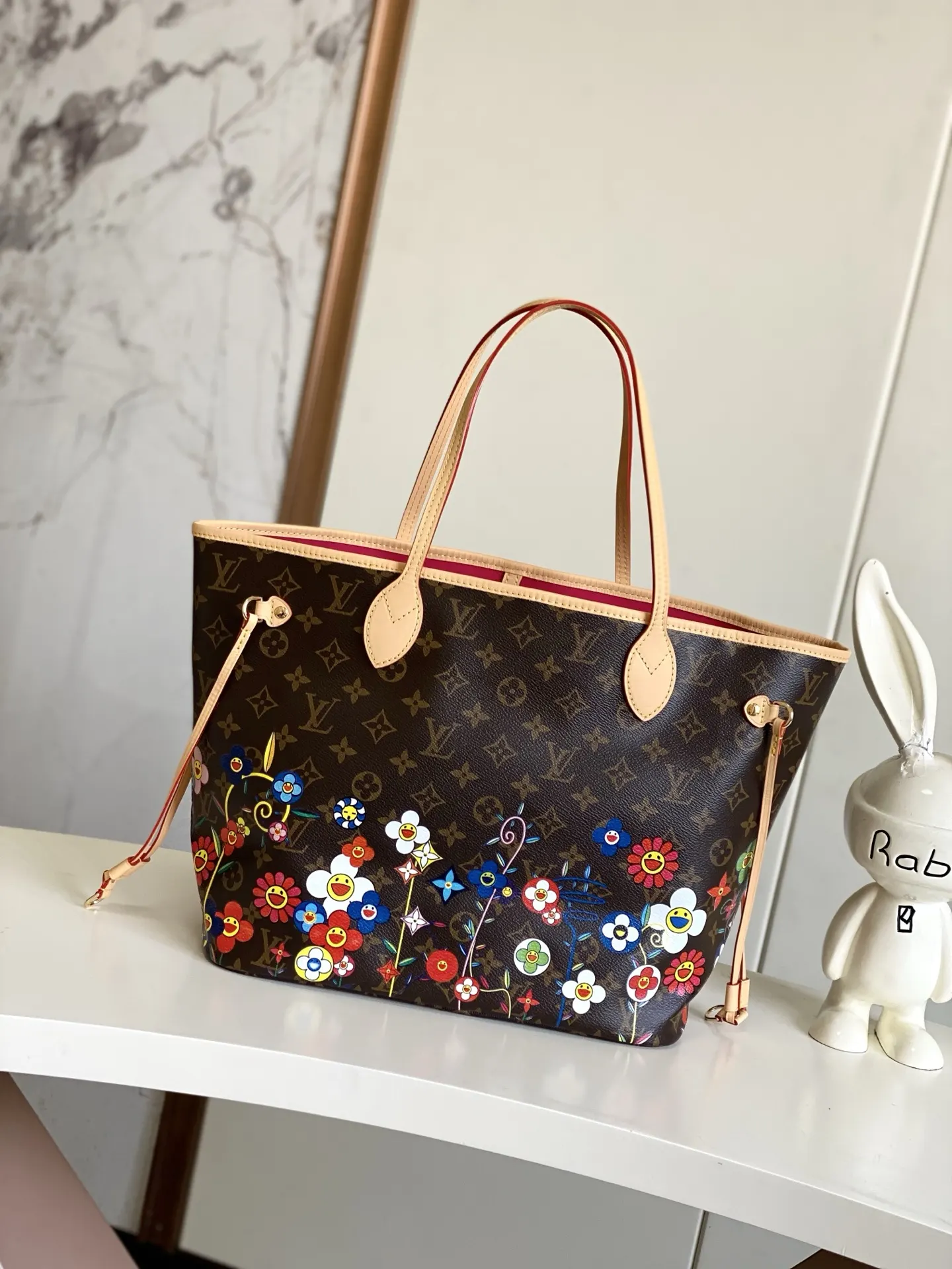 LV Neverfull 牛皮 收納包 旅行收納款