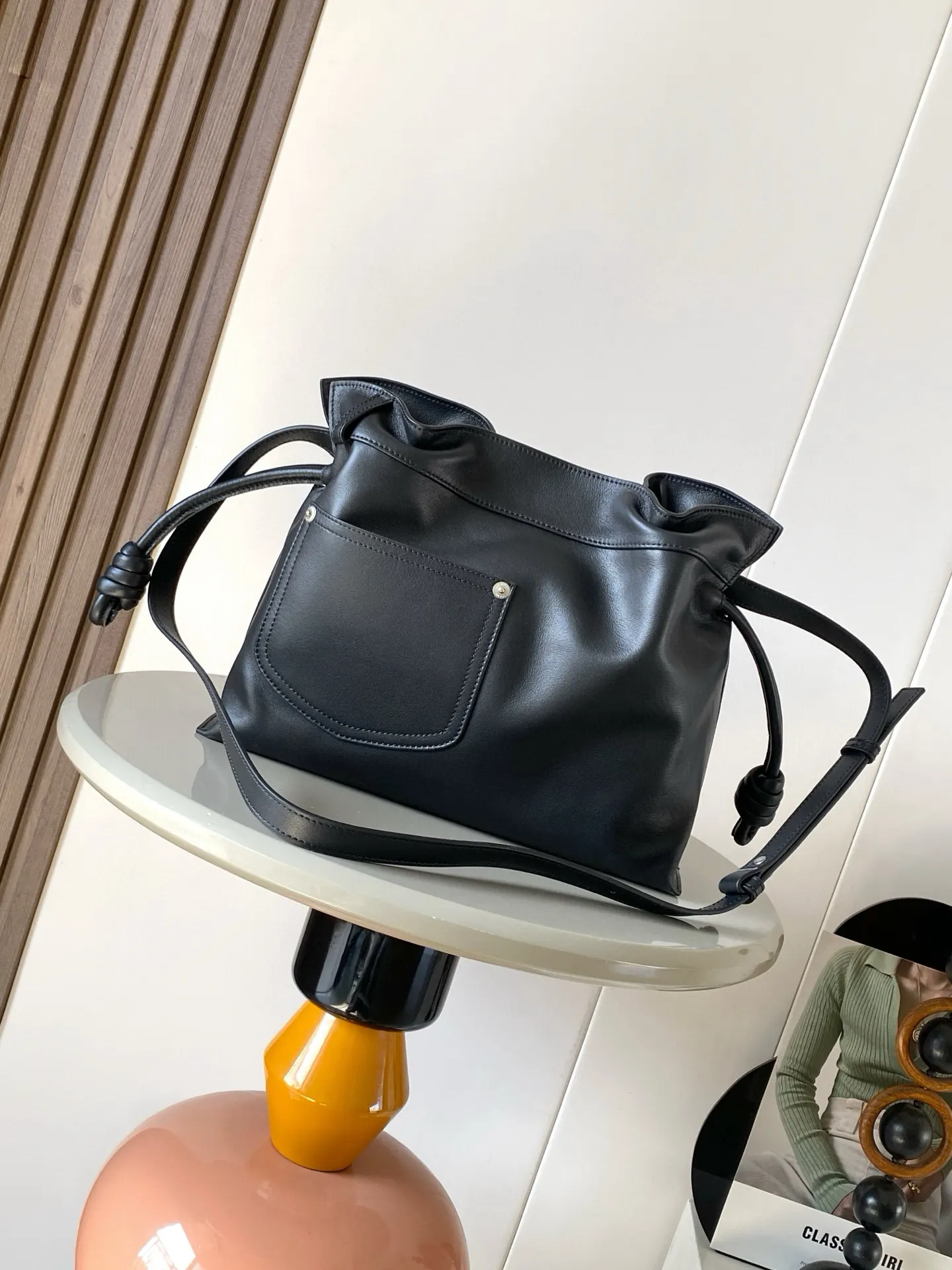 Loewe 黑色 小牛皮 托特包 大容量托特款