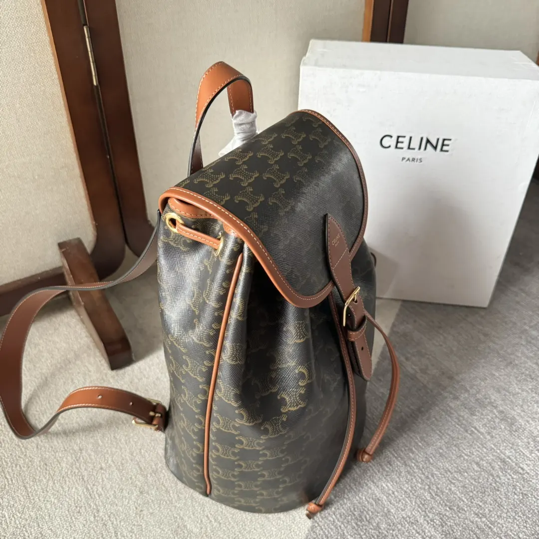 Gold Backpack Leather