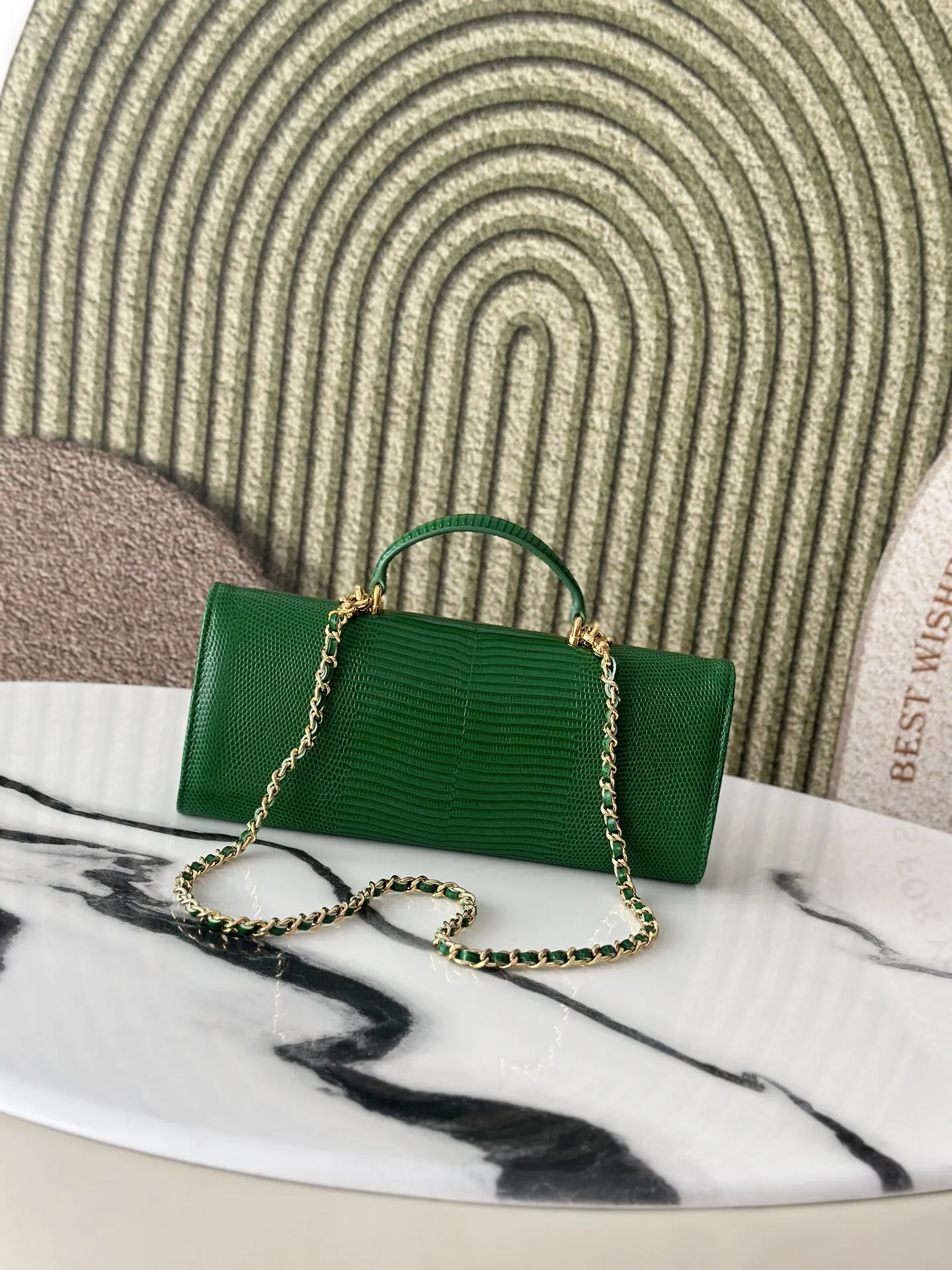 CHANEL 金色 牛皮 链条包 精致链条款
