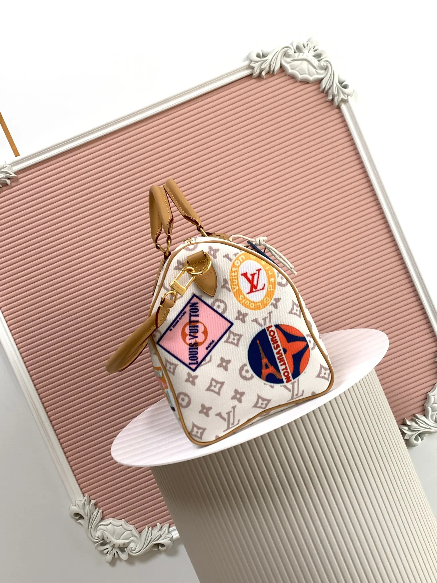 LV Speedy 老花 牛皮 收纳包 旅行收纳款
