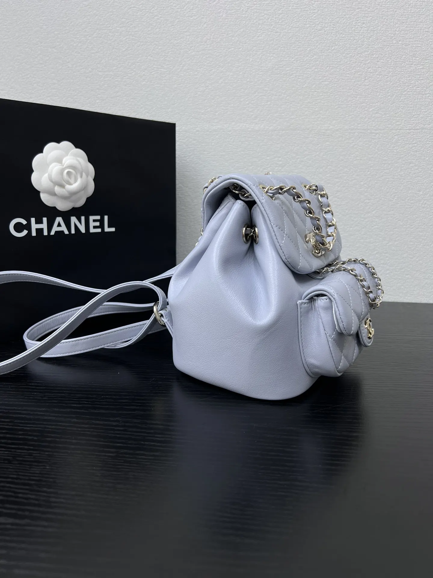 Chanel Blue Leather Flap Crossbody Bag Image 3 Chanel Blue Leather Flap Crossbody Bag Image 3